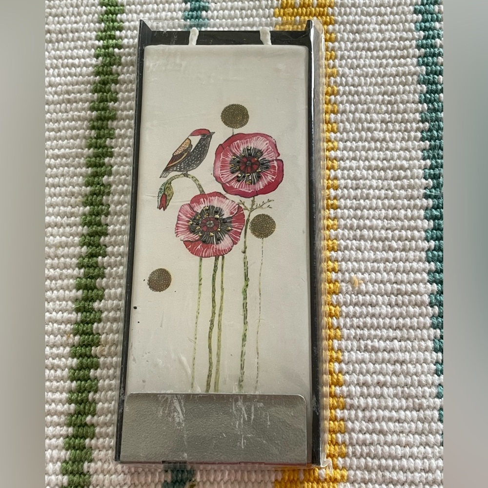 Floral Flat Candle